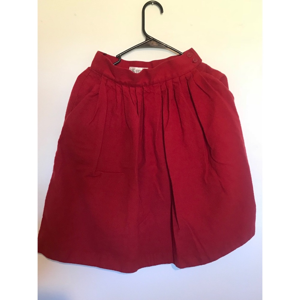 Vintage Wool Skirt with Pockets